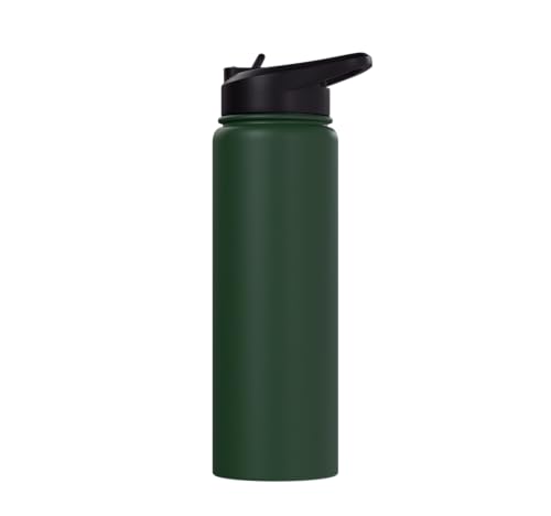 3 Minutes Is A Long Time Boxing Round Timer Training - Stainless Steel Insulated Water Bottle - color: Dark Green