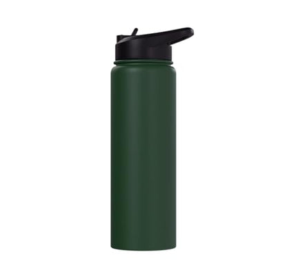 3 Minutes Is A Long Time Boxing Round Timer Training - Stainless Steel Insulated Water Bottle - color: Dark Green