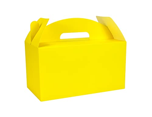 HUAPRINT Treat Gift Boxes, 30 Pack, Yellow, 9.45x5x5 IN - color: Yellow