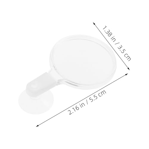 Beaupretty 4pcs Fish Tank Magnifying Glass Suction Cups Acrylic Magnifier for Aquariums and Reptile Tanks for Observing Animals and Plants