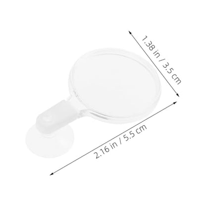 Beaupretty 4pcs Fish Tank Magnifying Glass Suction Cups Acrylic Magnifier for Aquariums and Reptile Tanks for Observing Animals and Plants