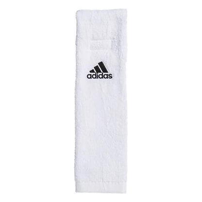 adidas Football Team Towel Dries Hands, Stays-in-Place with Hook and Loop Closure - color: White
