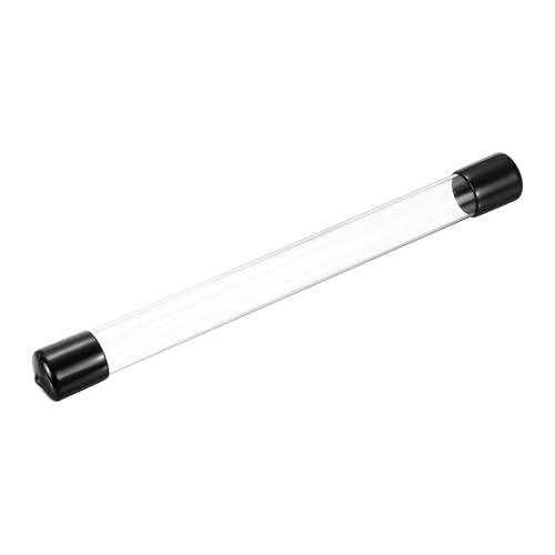 MECCANIXITY Clear Storage Tube 20x22mm Small Plastic Round Tubing with Caps Rigid Bottle Container 250mm/10 Inch for Item Stored - size: 20x22x250mm