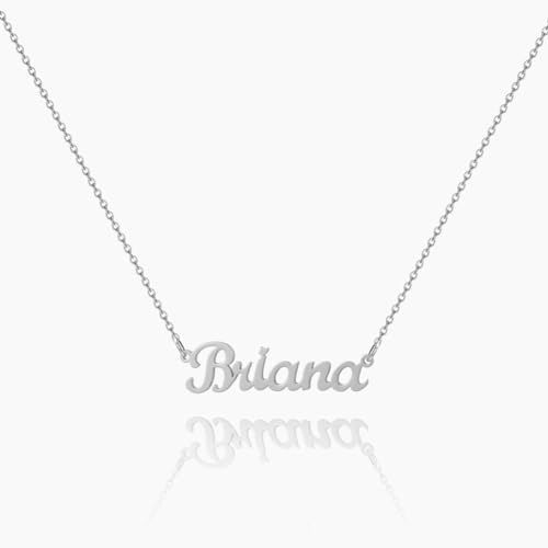10K/14K/18K Solid Gold Name Plate Necklace,Real Gold Customized Name Necklace with Birthstone for Women,Personalized 1-4 Nameplates Necklaces Birthday for Her Girls - color: Style 2