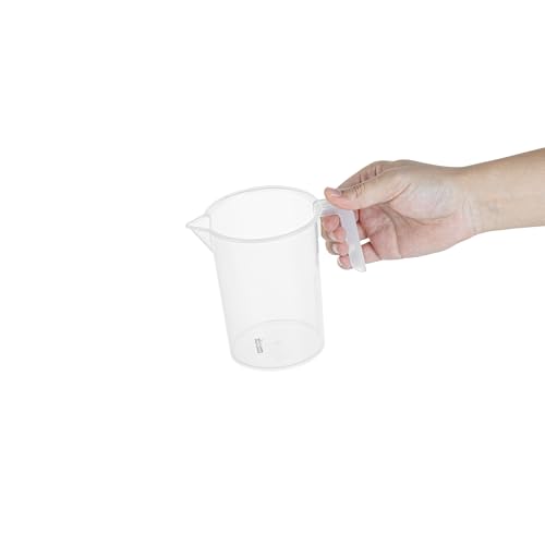 Restaurantware Measuring Cup, 16 Ounce Pack of 1 Conical Spout Liquid Scaling Vessel Embossed Ml and Oz Graduations, Clear Plastic Measuring Cup with Handle, For Cooking Baking For Oil Flour