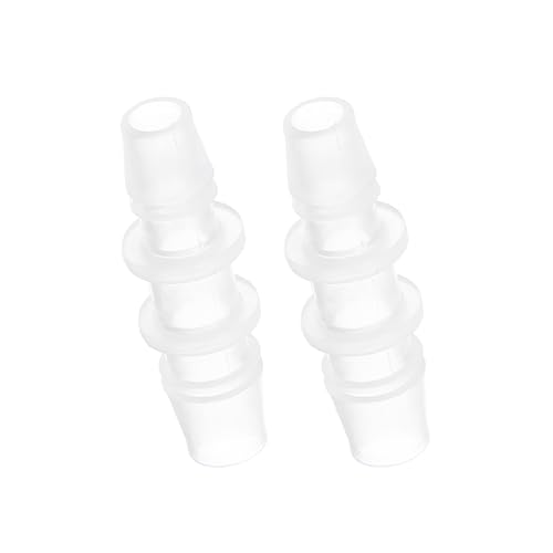 PATIKIL 3/8" x 5/16" Plastic Hose Barb Fitting, 2 Pcs Thru-Bulk Pipe Connectors Barbed Splicer Mender Joint Adapter Union for Aquarium Fuel Gas Liquid Air - size: 3/8" x 5/16"