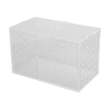 Fish Breeder Box, Aquarium Fish Breeding Box with Suction Cups, High Transparency Acrylic Hatchery Incubator Tank for Baby Fish Shrimp Clownfish Isolation and Rearing (14 * 8 * 9CM) - size: 14*8*9CM