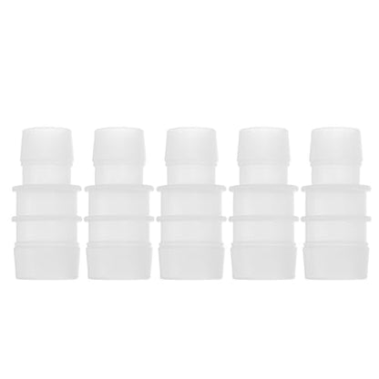 13/16" to 15/16" Hose Barb Fitting Hose Straight Reducing Coupler | 5 Pcs, Plastic, Clear, Fits 13/16" to 15/16" ID Flexible Tube, Barb Reducer Fitting, for Aquarium, Fountain, Drip Irrigation - size: 13/16"-15/16"