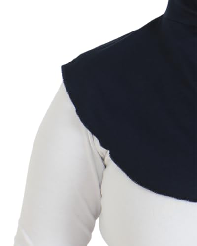 Prien Sport Hijab For Women, Muslim Head Scarf, Flexible Turban Girls, Chic Islamic Wear For Gym, Neck Collar Bonnet Viscose - color: Navy Blue