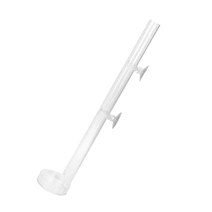 Fish Shrimp Feeding Tube and Tray, Acrylic Clear Aquarium Shrimp Feeding Tube and Dish Set, Fish Feeder Tube Plate Suction Wall Mount, Assembled Shrimp Feeder Tube Tray for Fish Shrimp (15.74 inches)