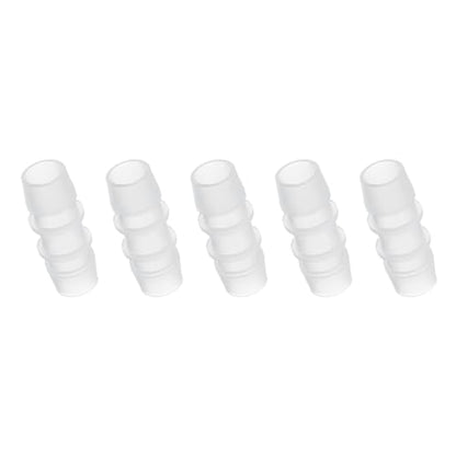 PATIKIL 5/8" x 5/8" Plastic Hose Barb Fitting, 5 Pcs Thru-Bulk Pipe Connectors Barbed Splicer Mender Joint Adapter Union for Aquarium Fuel Gas Liquid Air - size: 5/8" x 5/8"