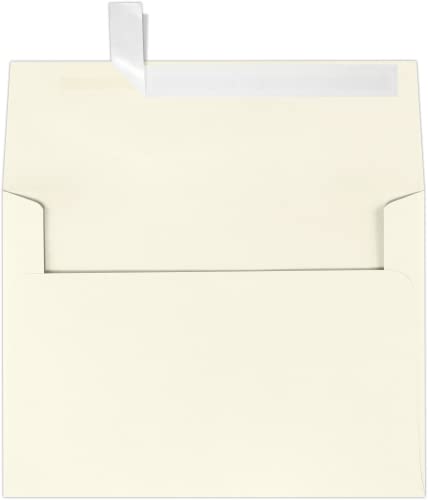 LUXPaper A7 Invitation Envelopes | Peel & Press | 5 1/4" x 7 1/4" | Natural | 80lb. Text | 30% Recycled | 1,000 Qty - color: Natural - 100% Recycled, size: 1000 Qty.