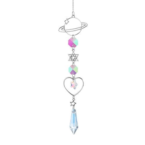 Colorful Crystal car Mirror Hanging Accessories，Car Charm，Rear View Mirror Hanging Decors， Gifts for Women (Core-A) - color: Core-a