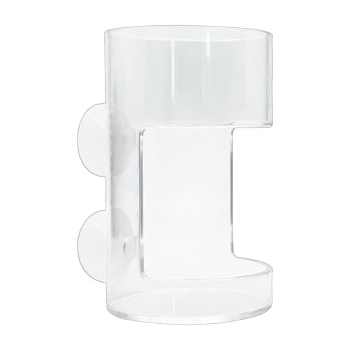Betta Fish Feeder - Fish Feeding Tube, Clear Feeding Tube Shrimp Feeder | Shrimp Feeding Dish, Betta Feeder with Suction Cup, Transparent Aquarium Feeder Bird Feeder, Fish Tank Accessories for Fish - size: round