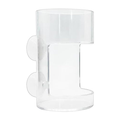 Betta Fish Feeder - Fish Feeding Tube, Clear Feeding Tube Shrimp Feeder | Shrimp Feeding Dish, Betta Feeder with Suction Cup, Transparent Aquarium Feeder Bird Feeder, Fish Tank Accessories for Fish - size: round