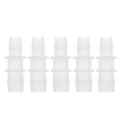 7/16" to 9/16" Hose Barb Fitting Hose Straight Reducing Coupler | 5 Pcs, Plastic, Clear, Fits 7/16" to 9/16" ID Flexible Tube, Barb Reducer Fitting, for Aquarium, Fountain, Drip Irrigation - size: 7/16"-9/16"