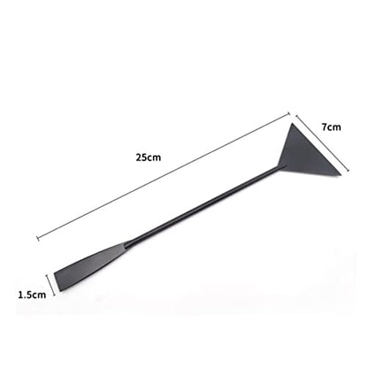 Sosoport Stainless Steel Aquatic Cleaning Tool Sand Shovel Grass Waterweed Clipper for Aquarium Maintenance for Removing Decaying Leaves Substrate Durable Black Design