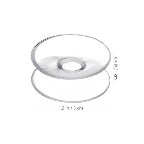 TEHAUX 10pcs Double Sided Suction Cups, Clear Heavy Duty Silicone Sucker Pads, Glass Table Top Spacers Bumpers for Furniture, Window, Bathroom & Aquarium (30mm/1.18")