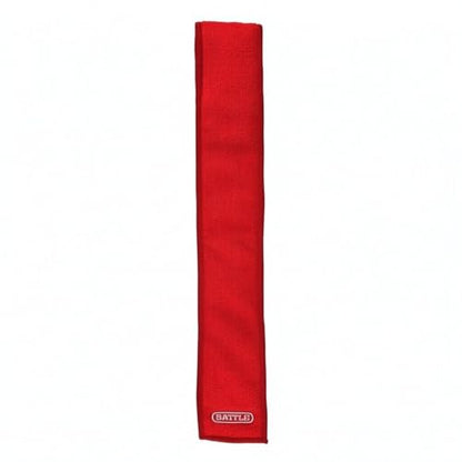 Battle Premium Football Streamer Towel, Red | Light thin and quick-drying, attaches to your belt with hook-and-loop fastener, ultra-absorbent waffle fabric, stays put - color: Red