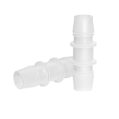 Quickun Plastic Hose Barb Fitting, 1/2" x 1/2" Barbed Splicer Mender Joint Adapter Union Fitting (Pack of 5) - size: 1/2 inch
