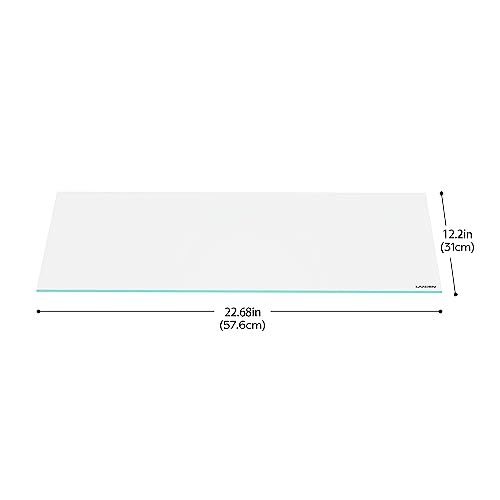 4mm Glass Aquarium Lid 57.6x31cm with Clips Rimless Tank | Reduces evaporation and helps stop fish jumping - size: 576x310mm (1 pc)