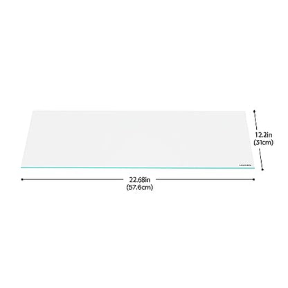 4mm Glass Aquarium Lid 57.6x31cm with Clips Rimless Tank | Reduces evaporation and helps stop fish jumping - size: 576x310mm (1 pc)