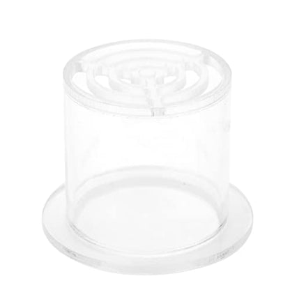 Acrylic Transparent Feeder Cover Breeding Protection Cover for Aquarium Fish Tank Blocking Sand and Gravel Safe for Fishes 50mm Height 65mm Outer Diameter