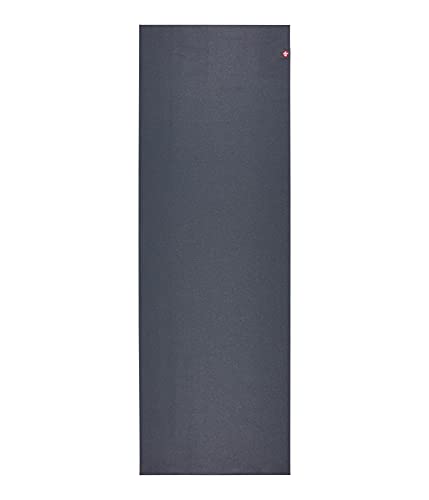 Manduka eKO SuperLite Yoga Mat - 1.5mm Natural Rubber | Foldable & Travel Friendly | Soft Textured Surface | Eco-friendly - color: Charcoal