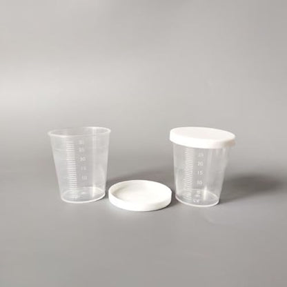 12-Pack 30ml Plastic Measuring Cups with Lids, Graduated Liquid Measuring Cups for Kitchen, Resin, Crafts, Lab, Stackable & Heat Resistant - style: 30 ML