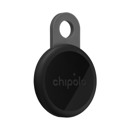 Chipolo Loop - Rechargeable Bluetooth Tracker for Key and Pocket Location - color: Charcoal