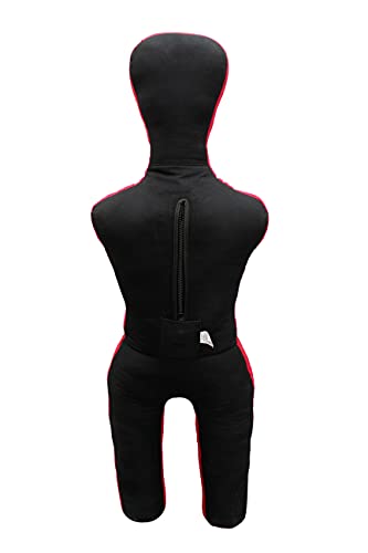 Kids Grappling Dummy for Self Defence Training BBJ Wrestling Kick Boxing Practice Dummies (4 FT 48 in) UNFILLED, None, Black and Red