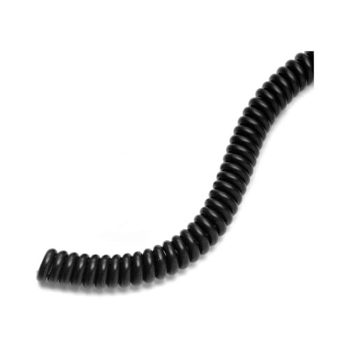 McKesson LUMEON Blood Pressure Coiled Tubing, Black, 8 ft, 1 ct | for use, Clock Face Aneroid Sphygmomanometers, Female Luer Connector, Long