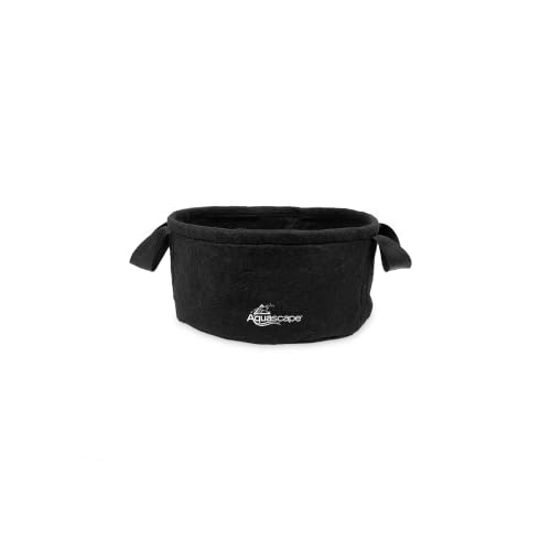Aquascape Heavy Duty Aquatic Plant Pot with Handles, Non-Woven Geotextile, 12 inch Dia (30.5 cm), Black, 47003 - size: 12 Inch Dia.