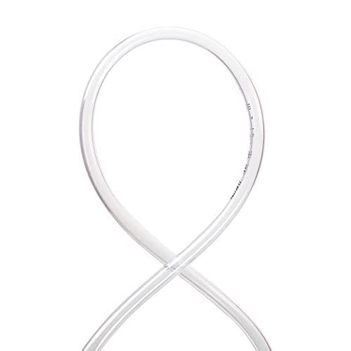 DAVCO 3/4" ID x 100ft Clear Vinyl Tubing, Low Pressure Flexible PVC Tubing, Heavy Duty UV Chemical Resistant Lightweight Plastic Vinyl Hose, BPA Free and Non Toxic - size: 3/4"ID, style: 100 Feet