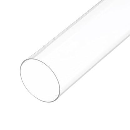 18" Clear Plastic Rigid Pipe 86mm ID x 90mm OD (3 3/8" ID x 3 9/16" OD) Acrylic Round Tubing, [for Plumbing, Hydraulics, Aquarium] - size: 3.375" x 3.5625"