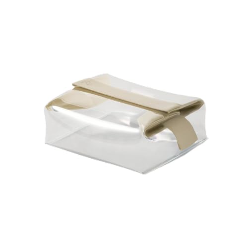 Cadence Parcel - Clear Travel Kit with Zipperless Magnetic Closure - Pebble, Medium - Durable, Leak-Resistant and TSA Approved Toiletry Bag - Modular Organization - Recycled TPU (1 Qt) - color: Pebble, size: Medium