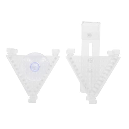 Homoyoyo 2pcs Acrylic Fish Tank Feeding Cups with Suction Cups and Hooks, Portable Aquarium Worm Feeders for Chilled Bloodworms and Live Bait, Fish Food Holders for Aquarium Accessories