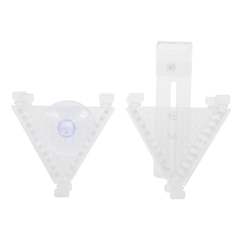 Homoyoyo 2pcs Acrylic Fish Tank Feeding Cups with Suction Cups and Hooks, Portable Aquarium Worm Feeders for Chilled Bloodworms and Live Bait, Fish Food Holders for Aquarium Accessories