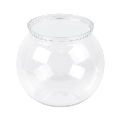 MIDELONG Mini Plastic Fish Bowl, 27 oz Decorative Fish Bowls Unbreakable Heavy Duty Goldfish Bowl for Centerpiece Vases, Party Decorations, Pack of 1