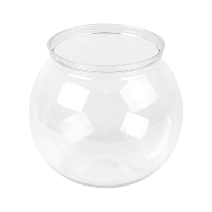 MIDELONG Mini Plastic Fish Bowl, 27 oz Decorative Fish Bowls Unbreakable Heavy Duty Goldfish Bowl for Centerpiece Vases, Party Decorations, Pack of 1