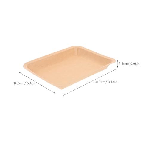 50 Pack Disposable Food Trays Crawfish Trays Paper Plates 8.14 X 6.49 X 0.98 in Oval Serving Platters for Seafood Crab Lobster Bbq Party Supplies
