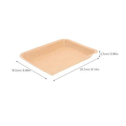 50 Pack Disposable Food Trays Crawfish Trays Paper Plates 8.14 X 6.49 X 0.98 in Oval Serving Platters for Seafood Crab Lobster Bbq Party Supplies