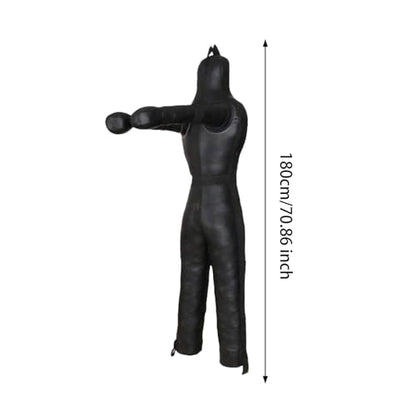 MMA Grappling Dummy Unfilled Training Bag for Judo and Karate, 180cm Black