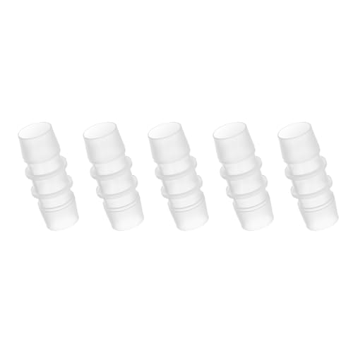PATIKIL 3/4" x 3/4" Plastic Hose Barb Fitting, 5 Pcs Thru-Bulk Pipe Connectors Barbed Splicer Mender Joint Adapter Union for Aquarium Fuel Gas Liquid Air - size: 3/4" x 3/4"