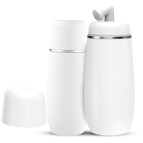 Portable Bidet for Travel, 400ml Peri Bottle, Handheld Personal Hygiene Cleaner, Leakproof & Reusable Wash Bottle for Women & Men (White) - color: White