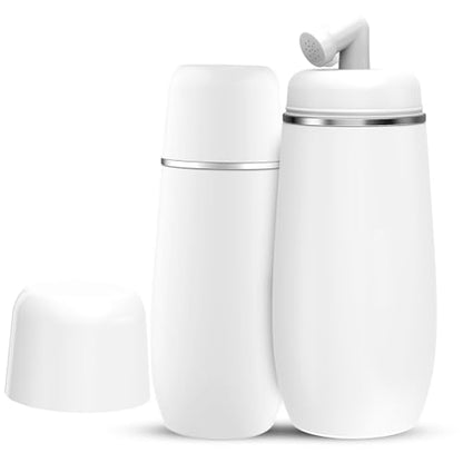 Portable Bidet for Travel, 400ml Peri Bottle, Handheld Personal Hygiene Cleaner, Leakproof & Reusable Wash Bottle for Women & Men (White) - color: White