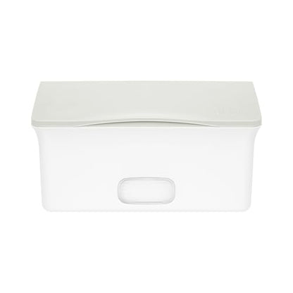 Ubbi Baby Wipes Dispenser with Weighted Plate, Oat | Rubber Seal Keeps Wipes Fresh, Non-Skid Feet, Holds Standard Pack of Wipes, Baby Changing Station Essential - color: Oat Wipes Dispenser, size: 1 Count (Pack of 1)