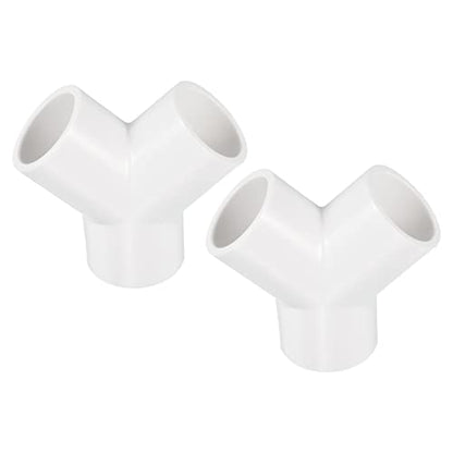 PATIKIL 20mm PVC Pipe Fittings, 2 Pack 3 Way Y Shape Water Tubing Joint Connectors Adapters Union for Garden Irrigation Home Aquarium - size: 20mm