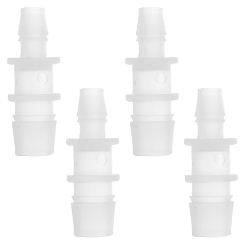 4pcs Plastic Hose Barb Fitting 1/2" to 5/16" Barbed Splicer Mender Joint Adapter Aquarium Clear - size: 1/2"-5/16"