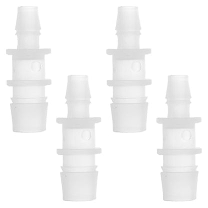4pcs Plastic Hose Barb Fitting 1/2" to 5/16" Barbed Splicer Mender Joint Adapter Aquarium Clear - size: 1/2"-5/16"